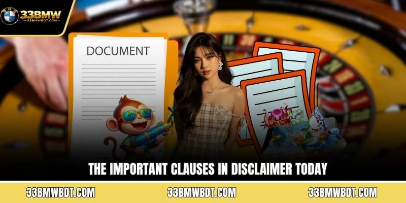The important clauses in Disclaimer today